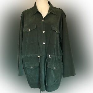 Vintage Denim & Co Safari StylebCoat Draw String Outdoors Size 1X